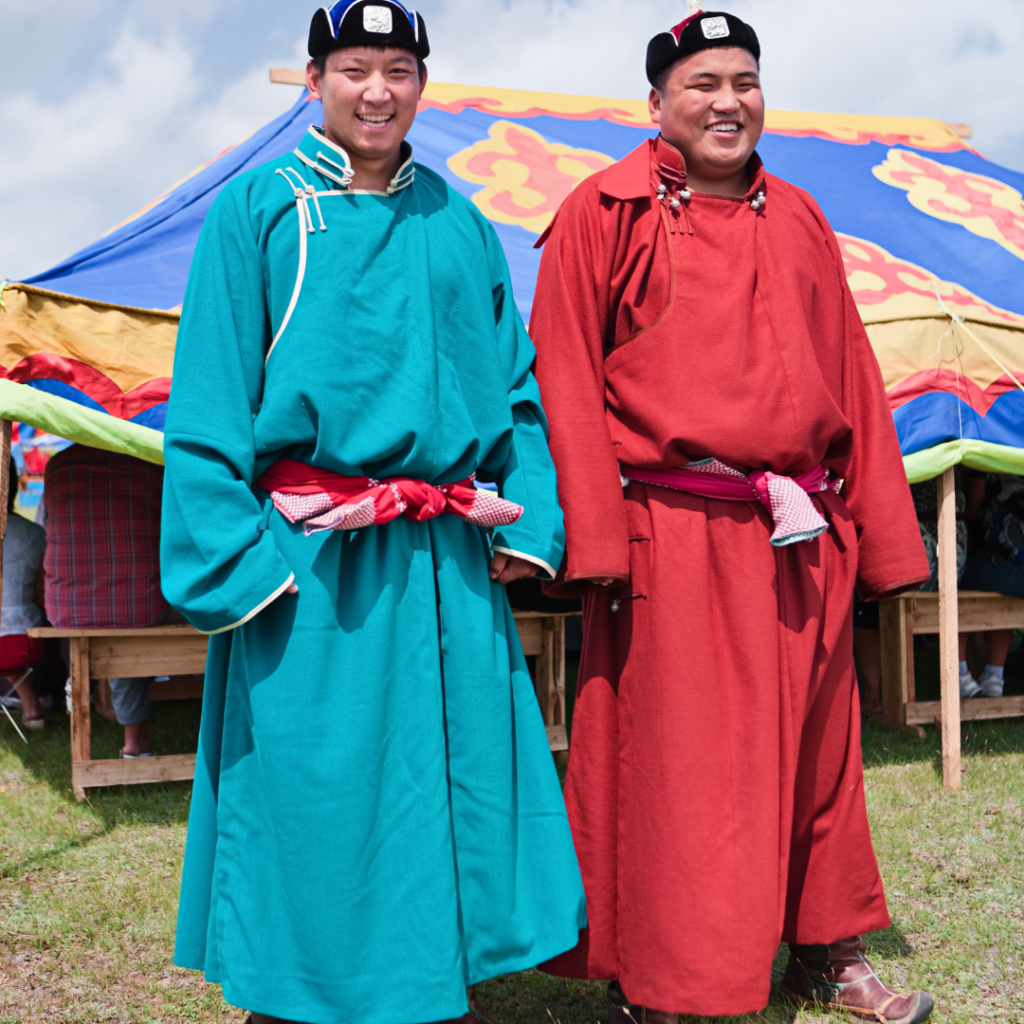 Mongolian-wrestlers-Naadam-Festival